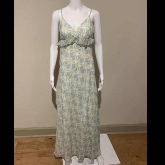NWT Max Studio Printed Textured Ruffle Maxi Dress - Picture 2 of 15